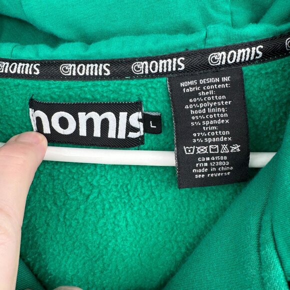 Nomis Skateboard Snowboard Full Zip Hoodie Sweatshirt Men's Size Large Green - Picture 10 of 12